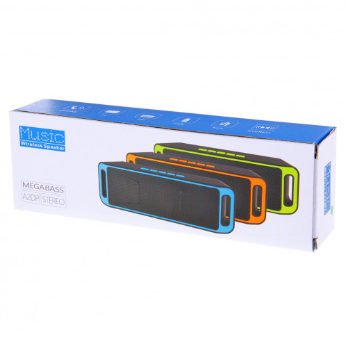 Haut-parleur de musique Bluetooth sans fil portable, prise en charge des téléphones mains libres et radio FM et carte TF, pour iPhone, Galaxy, Sony, Lenovo, HTC, Huawei, Google, LG, Xiaomi, autres smartphones (bleu) SH000L959-010