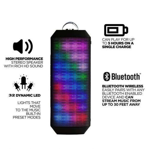 Haut-parleur Bluetooth YM-339, avec voyants LED pour téléphone portable / tablette Bluetooth, carte de support TF, puissance de l'amplificateur: 2 x 5W SH33301823-09