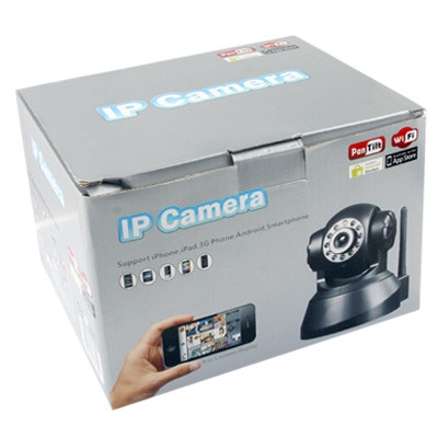Caméra IP infrarouge sans fil avec WiFi, 0,3 mégapixels, fonction de détection de mouvement et de vision nocturne / alarme infrarouge SH0242244-05