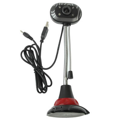 Caméra PC / Webcam sans pilote USB 2.0 de 5,0 mégapixels avec micro et 4 LED, longueur du câble: 1,2 m SH08081973-07