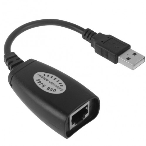 USB 2.0 CAT5 / CAT5E / CAT6 RJ45 à 4 USB prolongateur Ethernet LAN extension câble répéteur adaptateur SU00861057-06