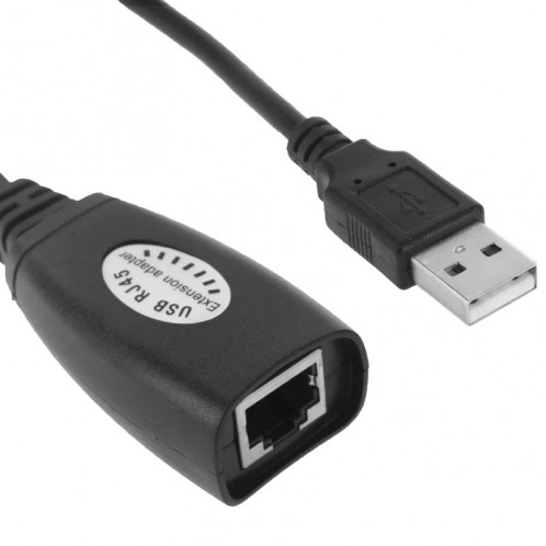 USB 2.0 CAT5 / CAT5E / CAT6 RJ45 à 4 USB prolongateur Ethernet LAN extension câble répéteur adaptateur SU00861057-06
