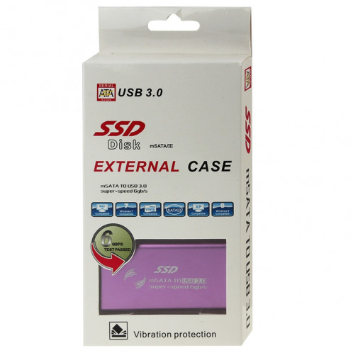 Disque dur SSD 6 Go / s mSATA à disque dur USB 3.0 (violet) S6244P1568-010