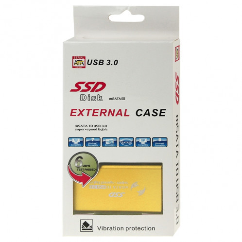 Disque dur SSD 6 Go / s mSATA à disque dur USB 3.0 (or) S6244Y408-010