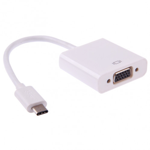Câble adaptateur multi-affichage USB-C / Type-C 3.1 vers VGA, pour Macbook 12 pouces / Chromebook Pixel 2015 (blanc) SH02771348-03