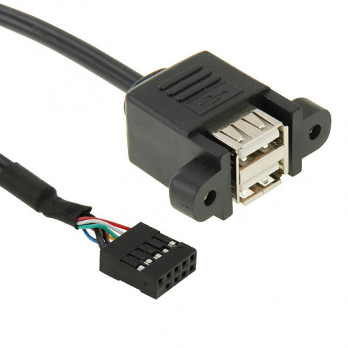 10 broches carte mère femelle en-tête à 2 USB 2.0 câble adaptateur femelle, longueur: 50cm S10305783-03