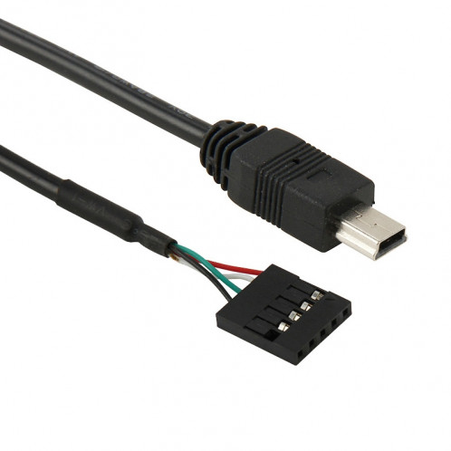 Embase femelle 5 broches pour carte mère vers mini câble USB mâle, longueur: 50cm SE0306980-03
