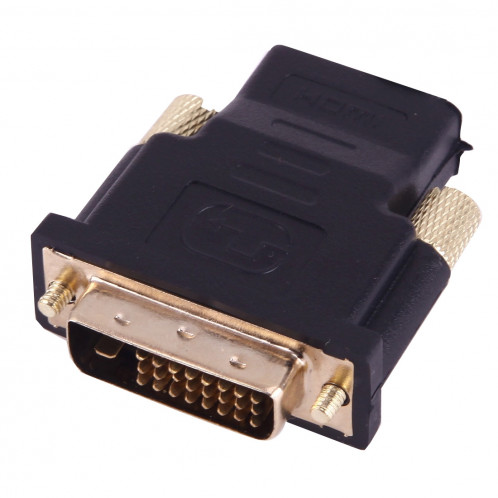 Adaptateur Homme HDMI 19Pin Femelle vers DVI 24 + 1 Pin (Plaqué Or) (Noir) SH03211416-04