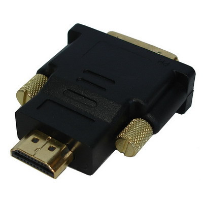 Adaptateur HDMI 19 broches mâle vers DVI 24 + 1 broche mâle (plaqué or) (noir) SH03221502-03