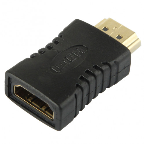 Adaptateur HDMI 19 broches mâle à femelle plaqué or (noir) SH326A1954-04