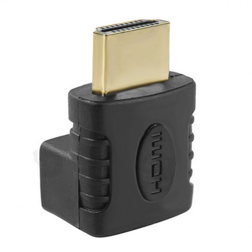 Adaptateur d'angle HDMI 19 broches mâle vers HDMI 19 broches femelle femelle (plaqué or) (noir) SH03311701-04
