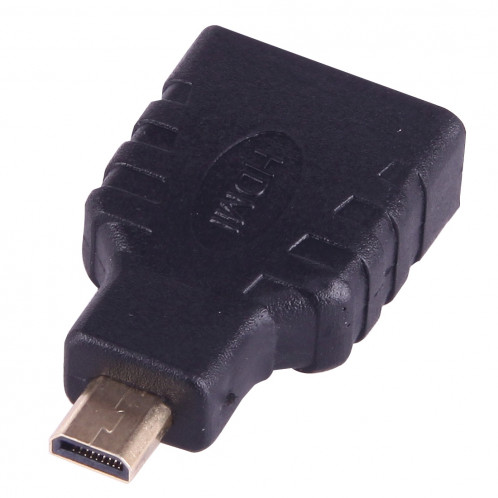 Adaptateur Micro HDMI Homme vers HDMI Femelle (Plaqué Or) (Noir) SH03321236-03
