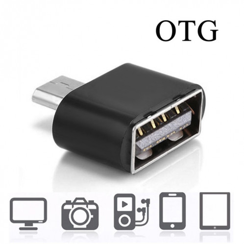 Adaptateur micro USB 2.0 vers USB 2.0 avec fonction OTG, Pour Samsung / Huawei / Xiaomi / Meizu / LG / HTC et autres smartphones (noir) SH339B1354-07