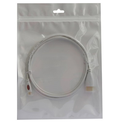 Câble Micro HDMI mâle à mâle plaqué or, version 1.4, longueur: 1 m (blanc) SH3492752-04