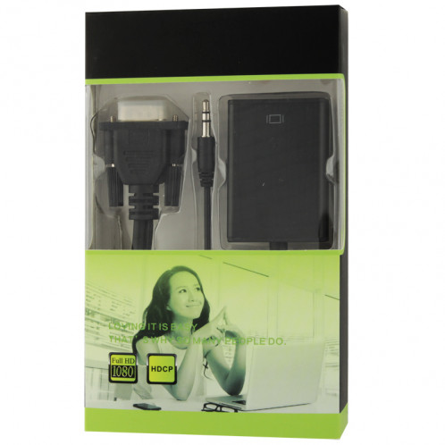 Adaptateur VGA + Audio vers Full HD 1080P Convertisseur vidéo HDMI pour HDTV SH0351485-07