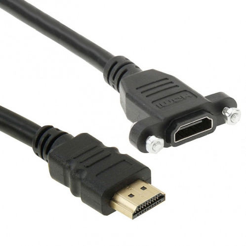 Câble adaptateur de connecteur HDMI 19 broches mâle à HDMI 19 broches femelle haut débit de 50 cm (noir) SH03601283-03