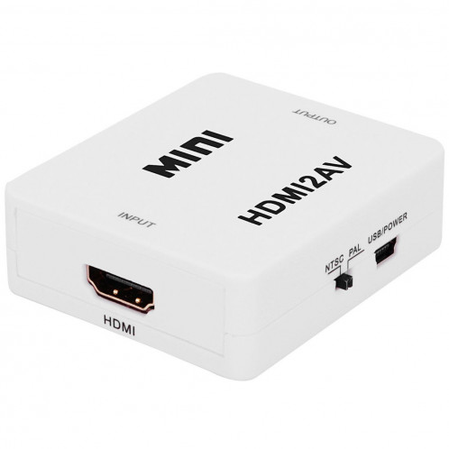 VK-126 MINI Adaptateur Convertisseur Audio HDMI vers CVBS / L + R (Détartreur) (Blanc) SH0399162-07