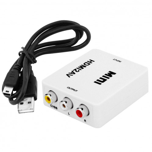 VK-126 MINI Adaptateur Convertisseur Audio HDMI vers CVBS / L + R (Détartreur) (Blanc) SH0399162-07