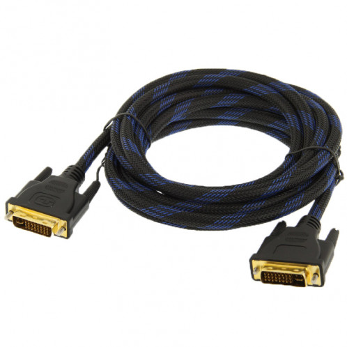 Câble de connexion en nylon DVI-I Dual Link 24 + 5 broches mâle à mâle Câble vidéo M / M, Longueur: 3m SN433A732-03