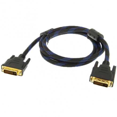 Câble de raccordement en nylon DVI-I Dual Link 24 + 5 broches mâle à mâle Câble vidéo M / M, Longueur: 1.5m SN043313-03