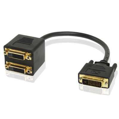 24 + 1 DVI Mâle à 2 DVI Adaptateur de Câble Femelle, Longueur: 30cm S204371808-03