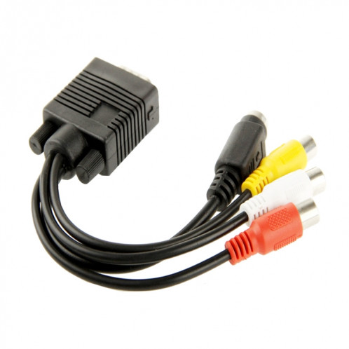 Câble Adaptateur VGA vers S-Video avec 2 câbles audio CAVVS2CA01-06