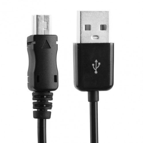 Mini câble à ressort spiralé USB à USB 2.0 à 5 broches, longueur: 25 cm (peut être rallongé jusqu'à 80 cm) (noir) SM0678375-04