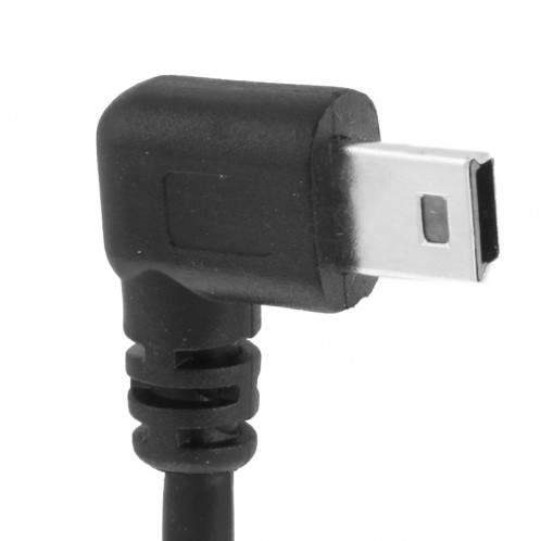 90 degrés Mini USB mâle vers USB 2.0 Adaptateur Câble AF avec Fonction OTG, Longueur: 25cm S906811236-04