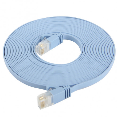 Câble LAN de réseau Ethernet ultra-fin et plat CAT6, longueur: 5 m (bleu clair) SH71451913-04