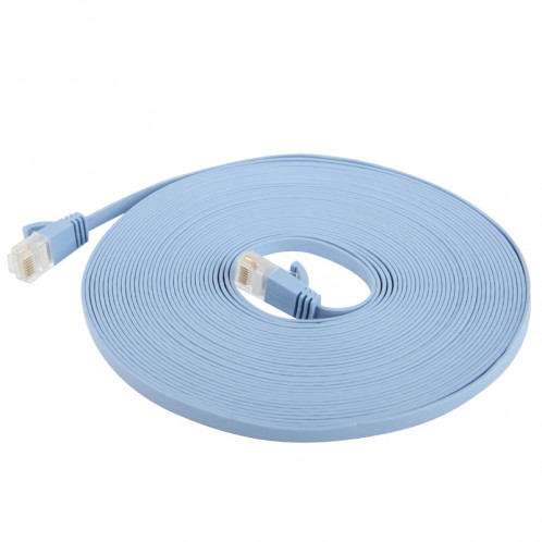 Câble LAN réseau Ethernet plat CAT6 extra-plat, longueur: 10 m (bleu bébé) SC714C501-04