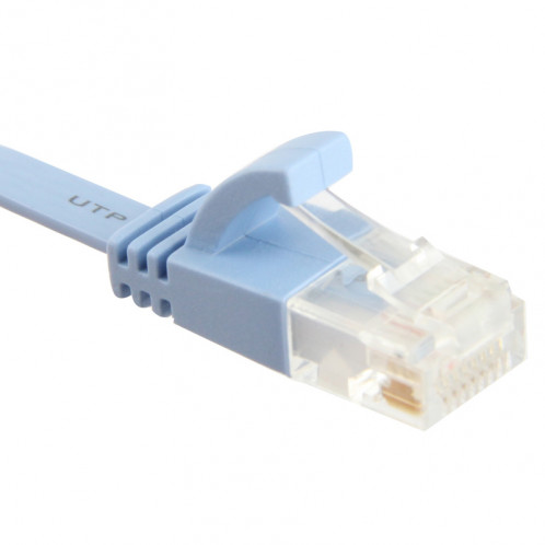 Câble LAN réseau Ethernet plat CAT6 ultra-plat, longueur: 15 m (bleu bébé) SC714D1275-04