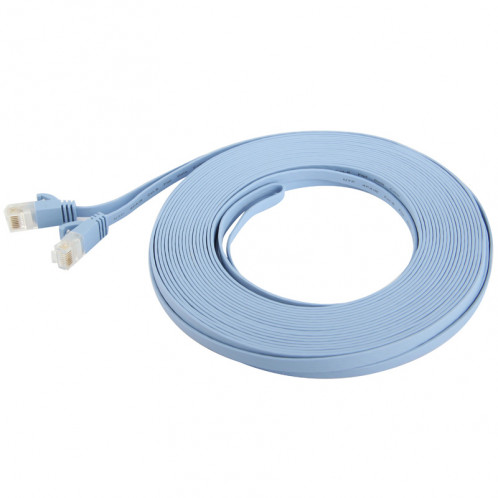 Câble LAN réseau Ethernet plat CAT6 ultra-plat, longueur: 15 m (bleu bébé) SC714D1275-04