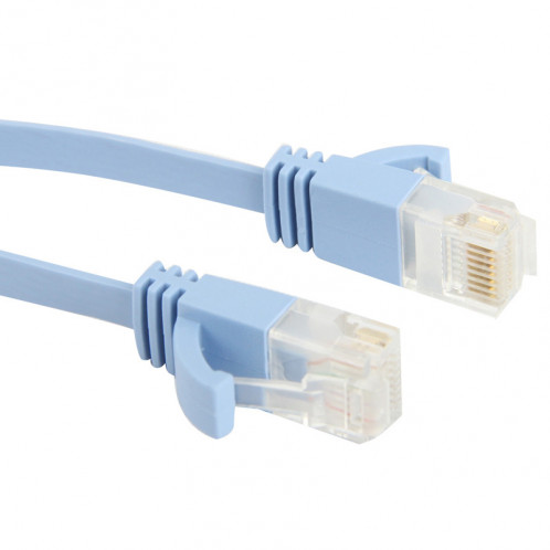 Câble LAN réseau Ethernet plat CAT6 ultra-plat, longueur: 20 m (bleu bébé) SC714E1927-04