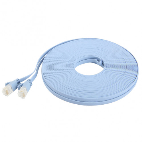 Câble LAN réseau Ethernet plat CAT6 ultra-plat, longueur: 20 m (bleu bébé) SC714E1927-04