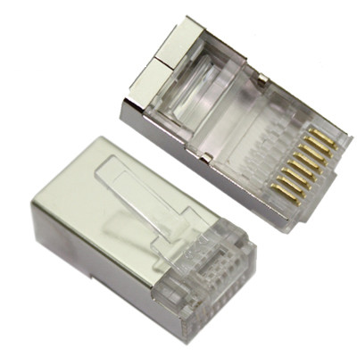 100 pcs Haute Qualité RJ45 Blindé Plug Cat5 8P8C Lan Connecteur Réseau S10715195-02