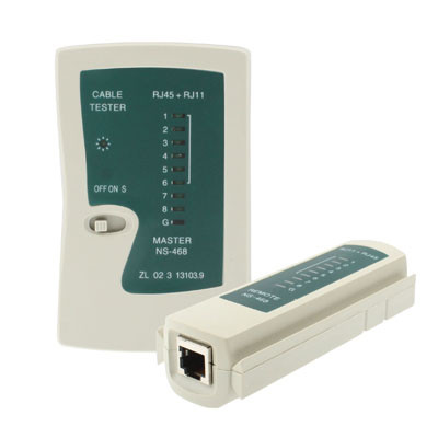 Testeur de câble réseau RJ45 et RJ11 (blanc) SR07201124-09