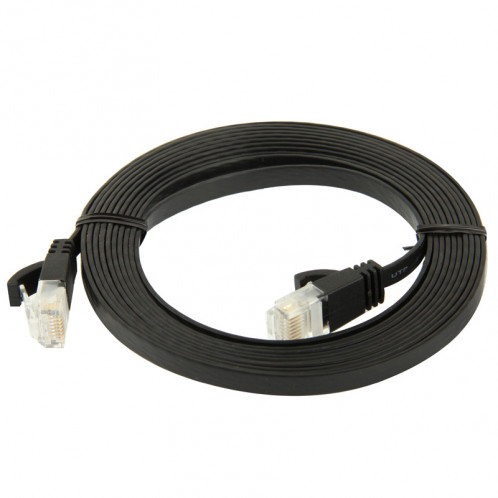 Câble LAN réseau Ethernet plat CAT6 ultra-plat, longueur: 3 m (noir) SC729A205-04