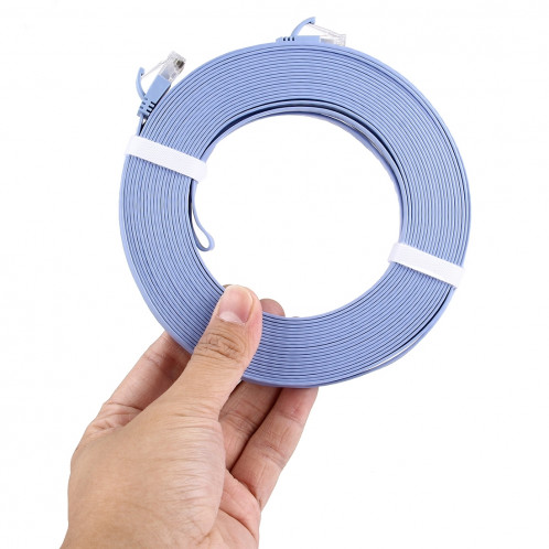 Câble réseau LAN ultra-fin et plat pour Ethernet CAT6, longueur: 15 m (bleu) SH7394884-05