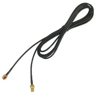 Couverture souple, câble RP-SMA mâle à femelle (câble d'extension d'antenne 174), 3 m (noir) SH811277-04