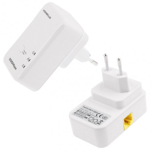 2 ponts PCS 500Mbps Powerline réseau Ethernet mini pont Homeplug, 7HP150, (blanc) SH0843728-06