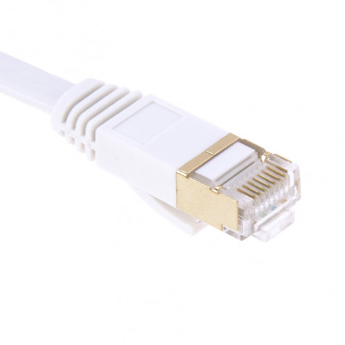 Câble LAN plat ultra-mince de réseau Ethernet de tête de CAT7 à grande vitesse 10Gbps plaqué par or de 25m SH879H724-03