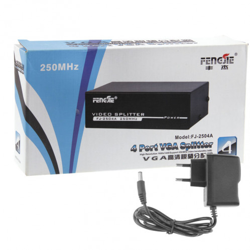 Haute résolution 1920 x 1440 FJ-2504A 4 ports Video Splitter vidéo bande passante 250MHz SF0946706-09