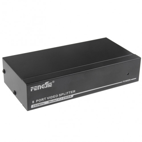 FJ-2508A Répartiteur vidéo VGA 8 ports haute résolution, bande passante vidéo 250MHz 1920 x 1440 SH0947226-010