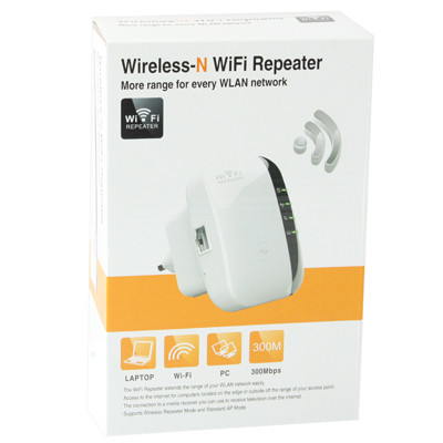 Extender de gamme de répéteur de WIFI 802.11n de WIFI 802.11n de prise de 300Mbps d'UE (WS-WN560N2) (blanc) SH0949571-07