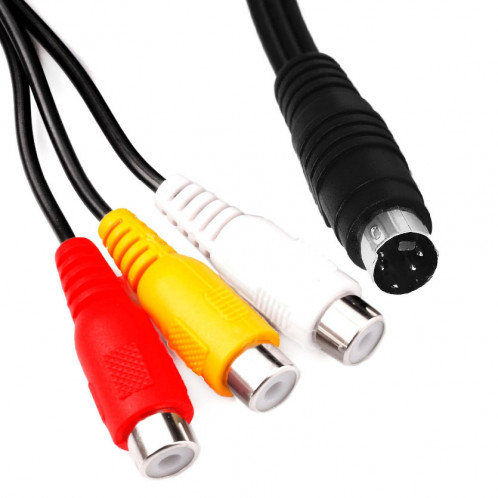 Convertisseur S-Vidéo 4-pin vers RCA Adaptateur de câble AV femelle, Longueur: 20cm S40957825-03