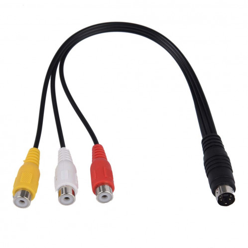 Convertisseur S-Vidéo 4-pin vers RCA Adaptateur de câble AV femelle, Longueur: 20cm S40957825-03