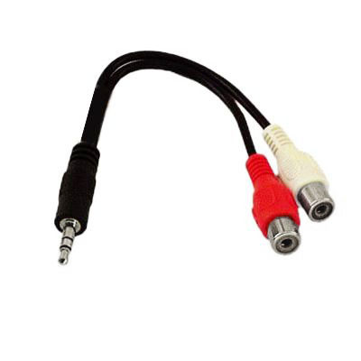 2 RCA Femelle à 3.5 MM Câble Jack Audio Y, Longueur: 20cm S20959962-03