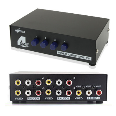 4 ports Entrée 1 Sortie Audio Vidéo AV RCA Box S409701982-05