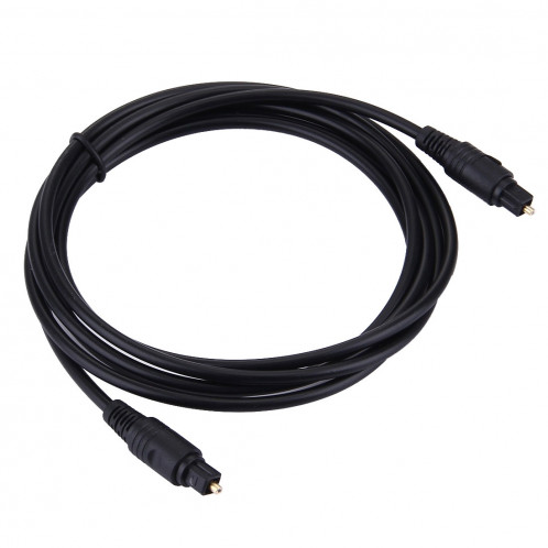Câble audio numérique de fibre optique de prise mâle à mâle de prise de 4.0mm OD pour DVD HDTV, longueur: 2m (noir) SH0971758-05