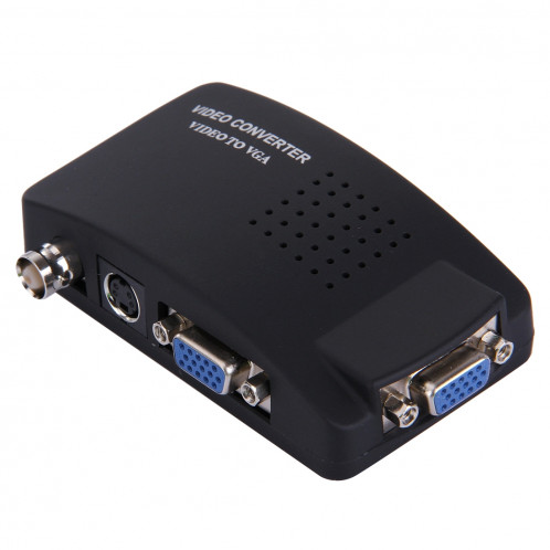 Convertisseur vidéo BNC / S-Video vers VGA (Noir) SB1000105-09
